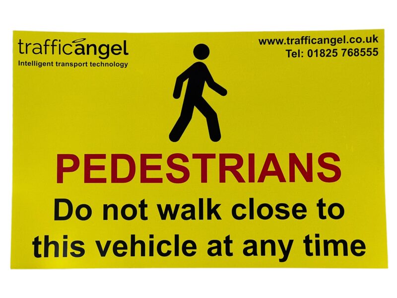 Pedestrians Do Not Walk Close Sticker 295mm x 210mm