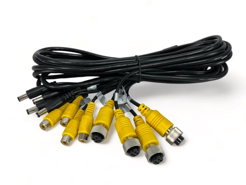 Long DVR Flylead (4x 4 pin - 4x RCA female & DC male)